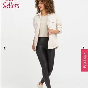 SPANKS Faux Leather Black Leggings